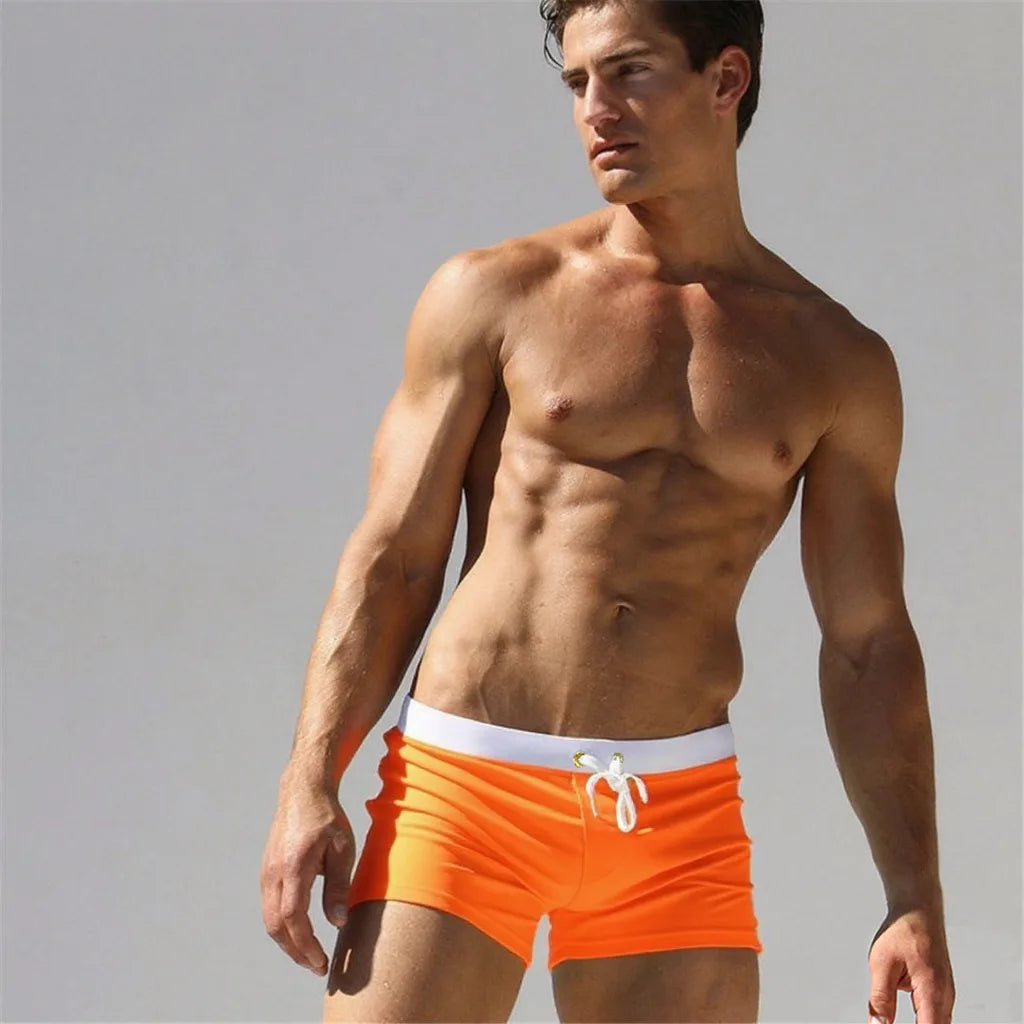 2026 New Men Swimwear Sexy Swimming Trunks Swim Briefs Swimsuit Quick Dry Beach Shorts for Summer Vacation Men's Swimming Shorts