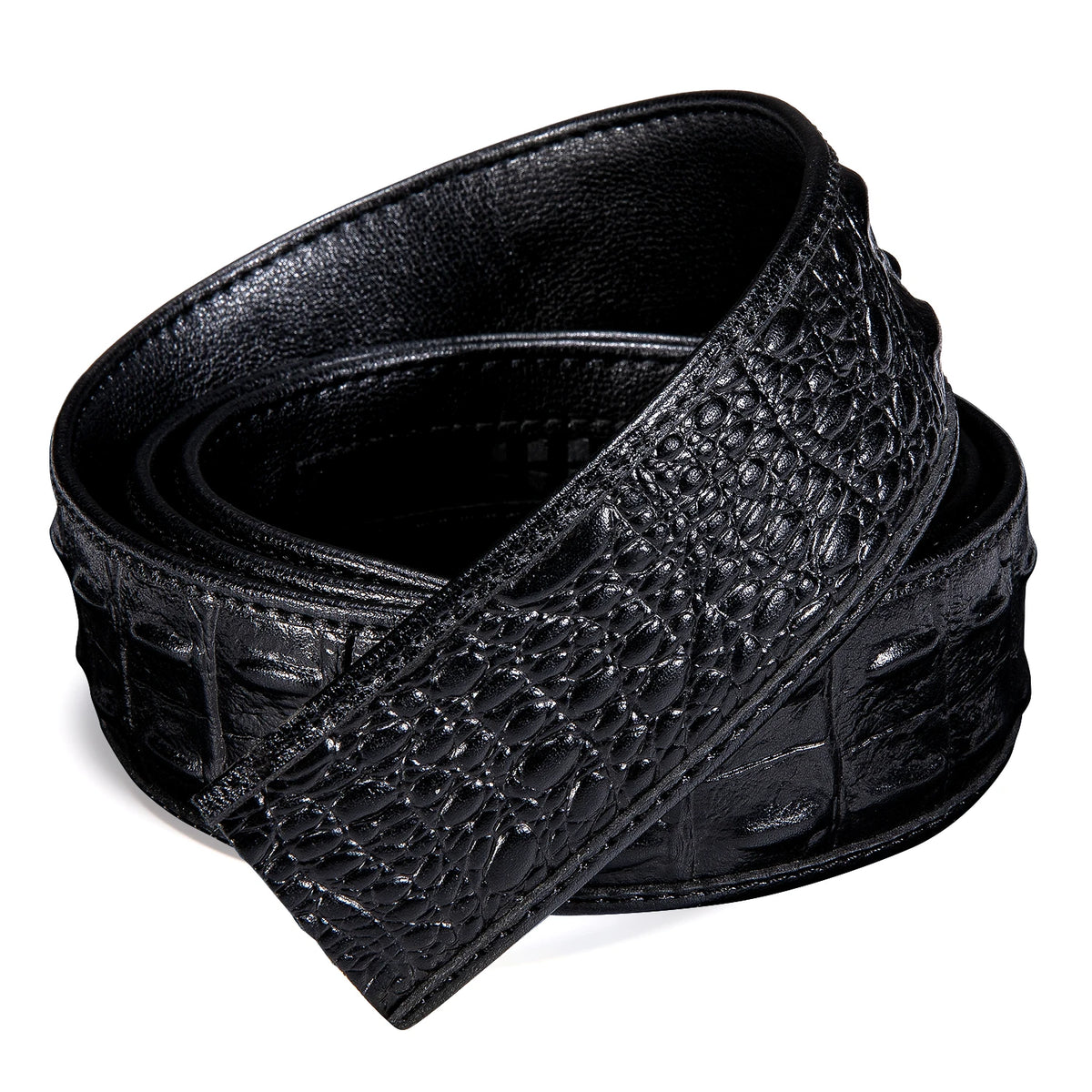 3.5cm wide Luxury Leather Belts for Men Automatic Buckle Blue Men's Belt without Buckle 130CM