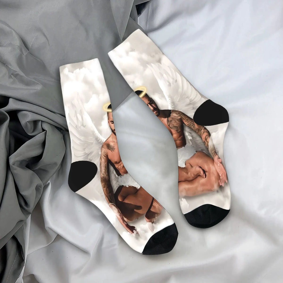 Women Men Socks Maluma Rapper  Stockings Autumn Trendy High Quality Socks Printed Climbing Non-Slip Socks