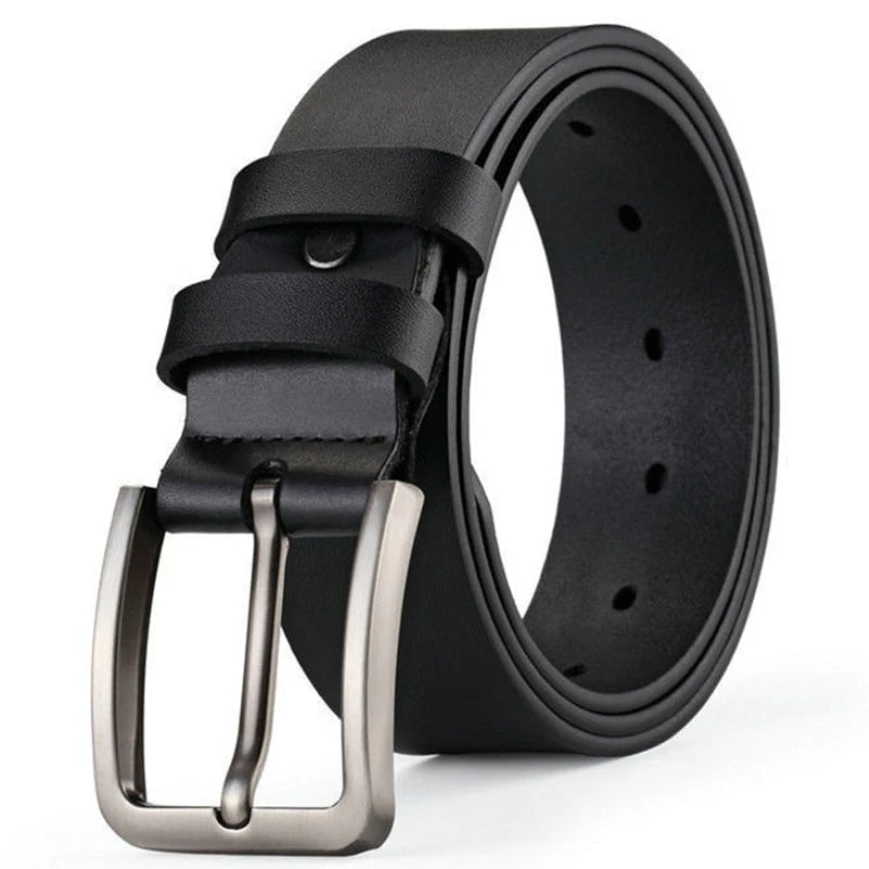 Business Leisure Men's Alloy Square Pin Buckle Belts Male Famous Brand Luxury Designer Synthetic Leather Jeans Belts for Men