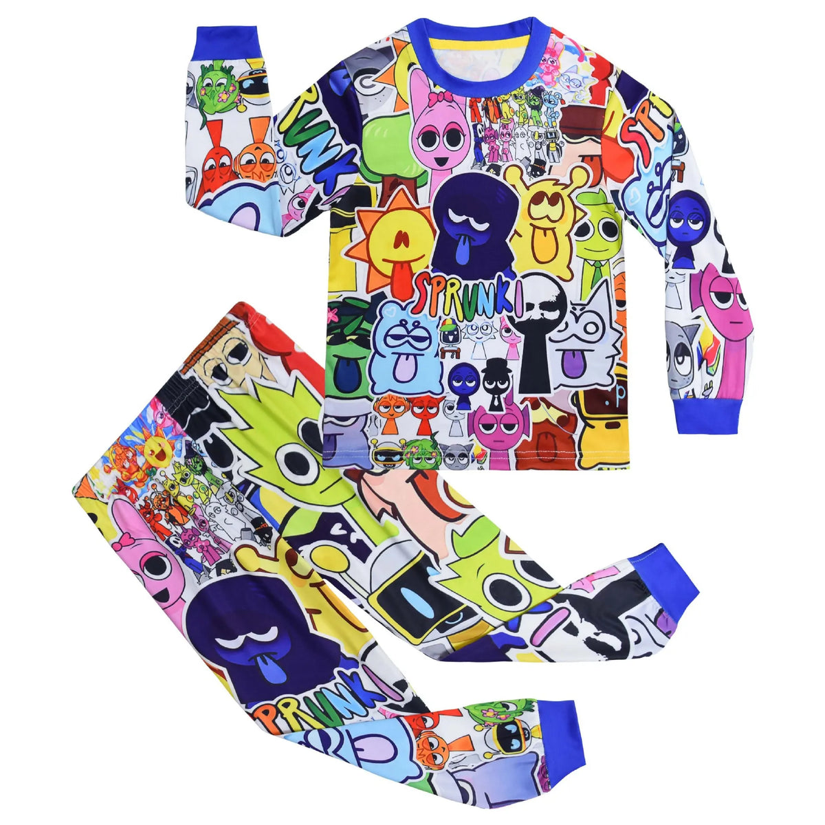 Hot Sprunki Pyjamas Kids T Shirt Pants Clothing Set Game Incredibox Baby Boy Sleepwear Sprunky Costume Long Sleeve Girls Clothes