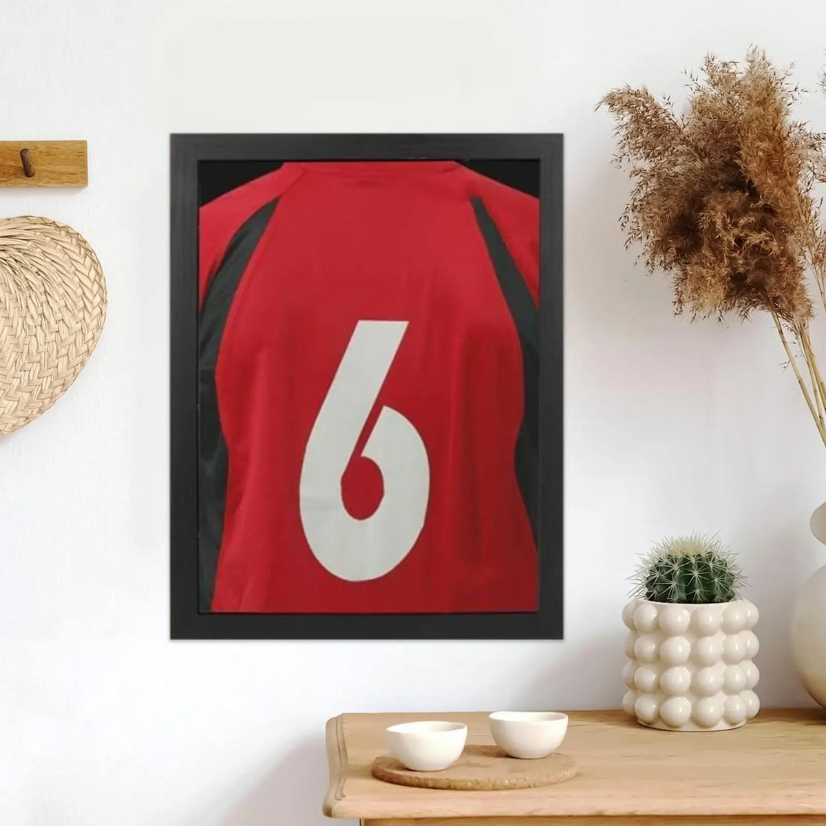 Sports Shirt Display Case Wooden Sports Shirt Shadow Case for Wall UV Protection Sportswear Box for Home Shelf Basketball