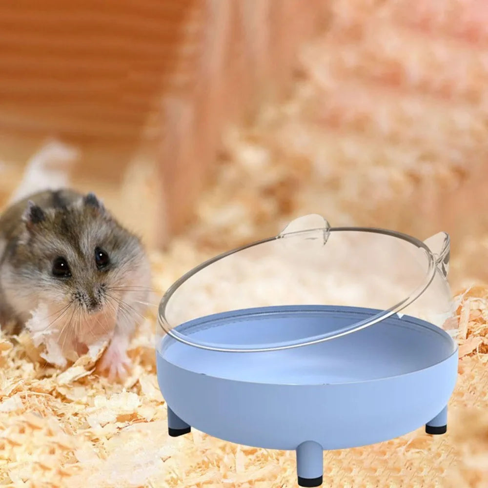 Pet Accessories Transparent For Mice Rabbit Pets Hamster Bathroom Hamster Sand Bath Box Cage Toilet Hamster Sand Bath Container
