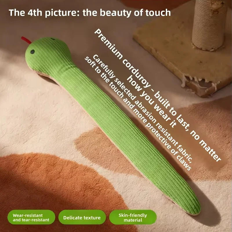 Snake Pet Toy Interactive Play Toy Kitten Kick Teaser Toy Bite Resistant Entertainment Toy For Indoor Cats Small Dogs Pet Supply