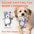 Cute Small Animal Dog Plush Toys Full Body Rattle with Built-In Squeaker Interactive Pet Playtime Toy to Reduce Loneliness