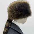 A Winter Hat for Women Made of Comfortable Faux Fur with Raccoon Tail - Thick and Warm Polyester Fiber, Perfect for Daily Wear and Outdoor Activities. Autumn and Winter Warm Hat