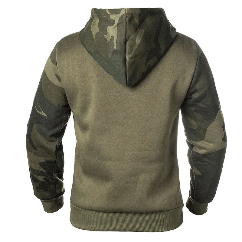 Punk Clothes Fashion Army Green Men Military Camouflage Hoodies Hooded Sweatshirts Male Camo Hoody Hip Hop Streetwear Brand Top