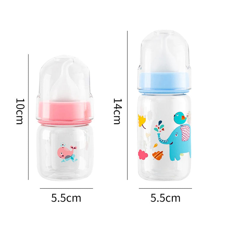 Small Pet Feeding Bottle 60ml/125ml Baby Pet Cat Dog Feeder Bottle PP Cartoon Animals Nursing Bottle for Newborn Kittens Puppies