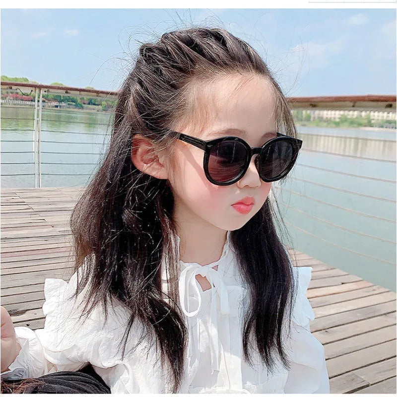 Kids Fashion Sunglasses Children Glasses Boy Girl Stylish Goggles Baby Student Eyewear Cute Baby Small Round Shape Party Glasses