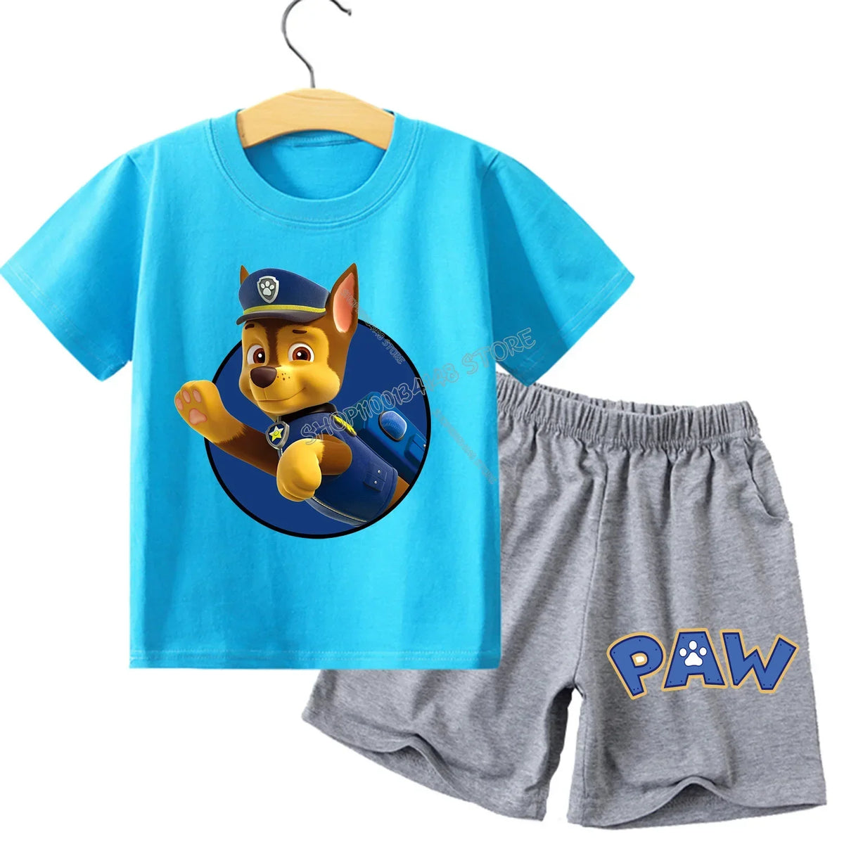 Paw Patrol T-shirt Suit for Children Summer Tops+shorts 2pcs Pants Boys Girls Cartoon Pajamas Set Kids Home Wear Clothes Gift