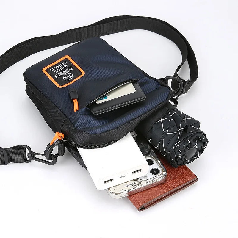 Men's Business Shoulder Bag Casual Man's Messenger Bag Durable Male Handbag Waterproof Oxford Cloth Bag Mini Mobile Phone Bags