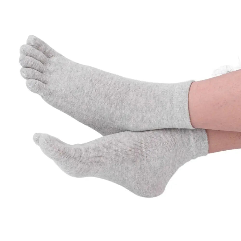 Business Men Short Socks Ankle Crew Socks No Show Socks Cotton Ankle Socks Five Fingers Socks Men'S Split Toe Sock Toe Socks