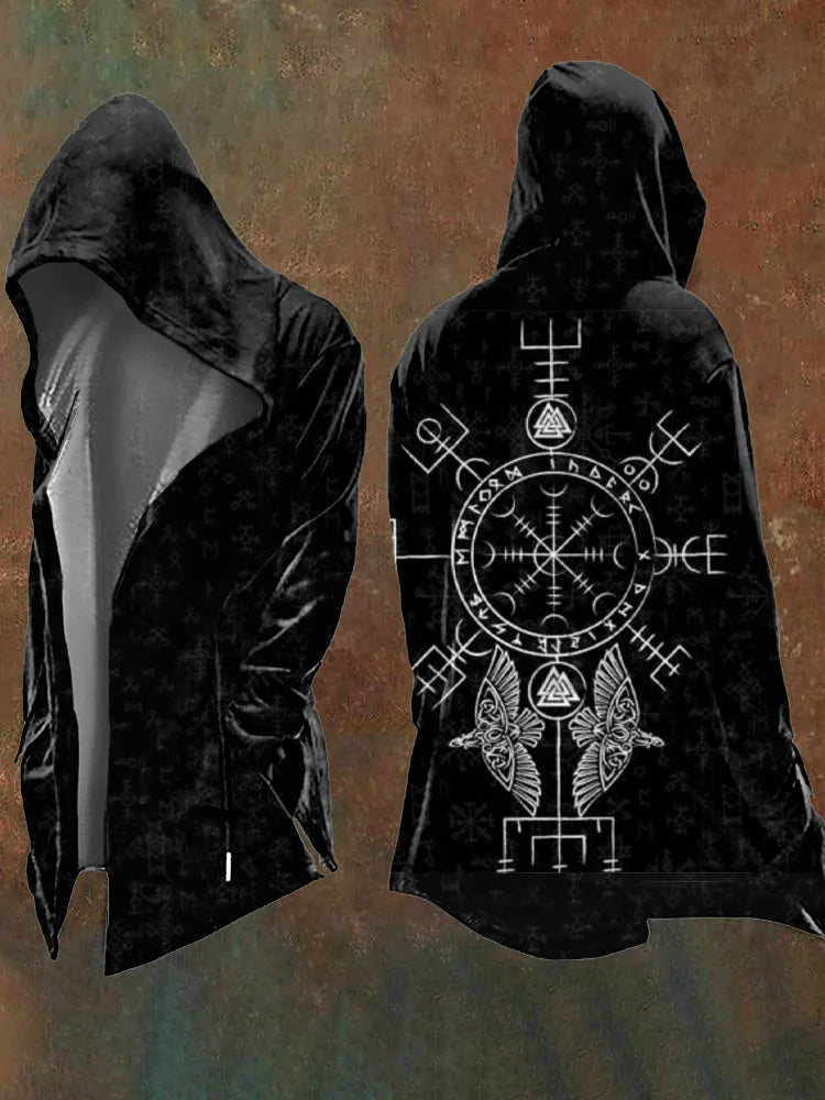 New style hoodie2025Cross-border European and American Style Men's Hoodie Cardigan Tough Guy No Zipper Printed Halloween Hooded