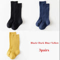 3Pairs/Lot Baby Knee High Socks Kids Girls Boys Soft Cotton Long Sock Cute Spanish Stripe Solid Children Socken For 0-8Years