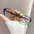 Reading Glasses For Women/Men-Blue Light Blocking Computer Reader Cat Eye Frame Trendy Fashion Clear Lens Fake Eyeglasses