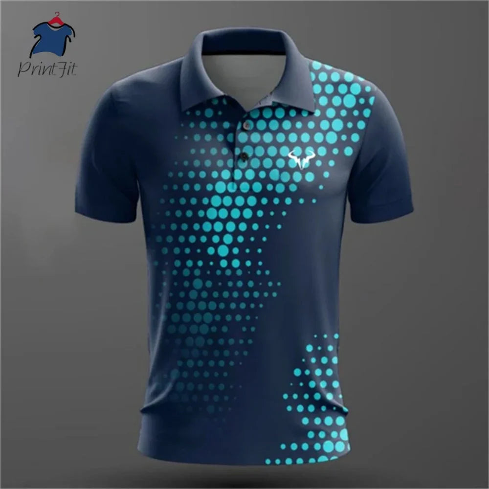 Summer polo shirts, golf shirts, buttoned breathable, quick-drying, sweat-absorbing short-sleeved men's clothing, summer sports