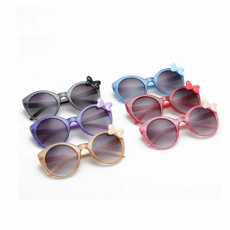 Kids Bowknot Sunglasses UV400 Sun Glasses Fashion Eyewear for Boys & Girls Children's Sunglasses 3-12 Years Old