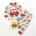 Baby Pajamas Suits Long-sleeved Two Piece Set Spring Autumn Clothing Round Neck Tops Pajamas Pants Toddler Cartoon Outfits