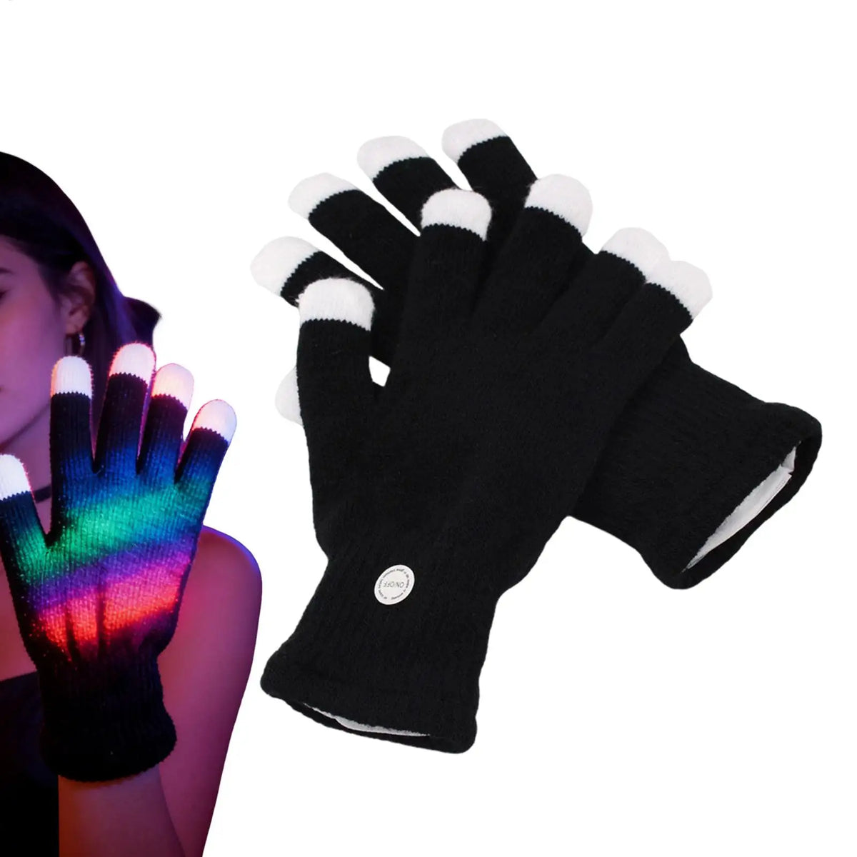 LED Gloves Adjustable 7-Colors Cool Tools LED Gloves for Boys for Performance Christmas Boy Stocking Stuffers Dad Girls Teen
