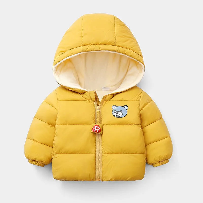 Baby Children Coats Winter Thick Jackets For Boys Warm Plush Thicken Outerwear For Girls Fur Hooded Jacket Kids Clothes Snowsuit