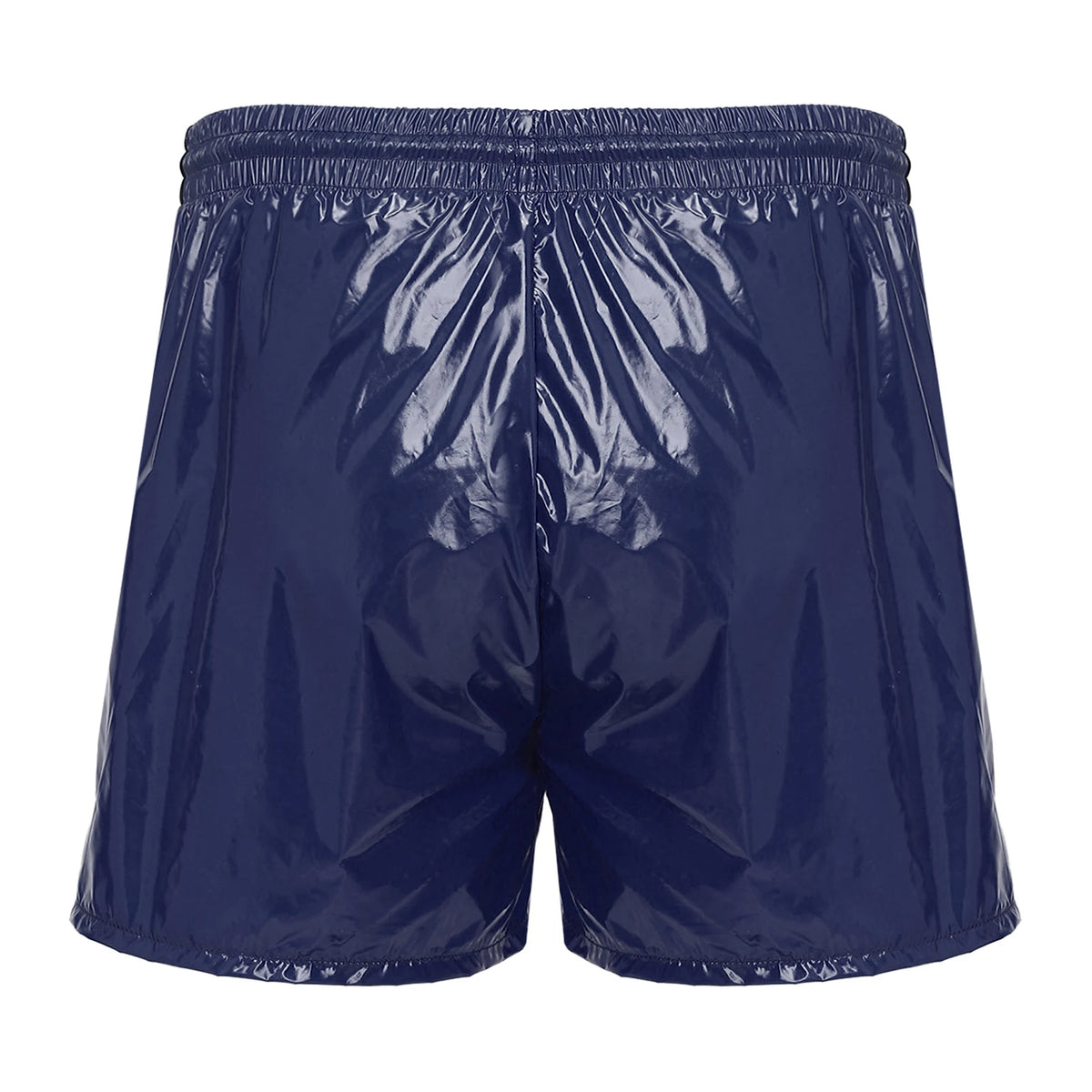 Swimwear Men's Metallic Shorts Waterproof Swimming Trunks Elastic Waistband Built-in Briefs Swim Boxer Shorts Athletic Swimsuit
