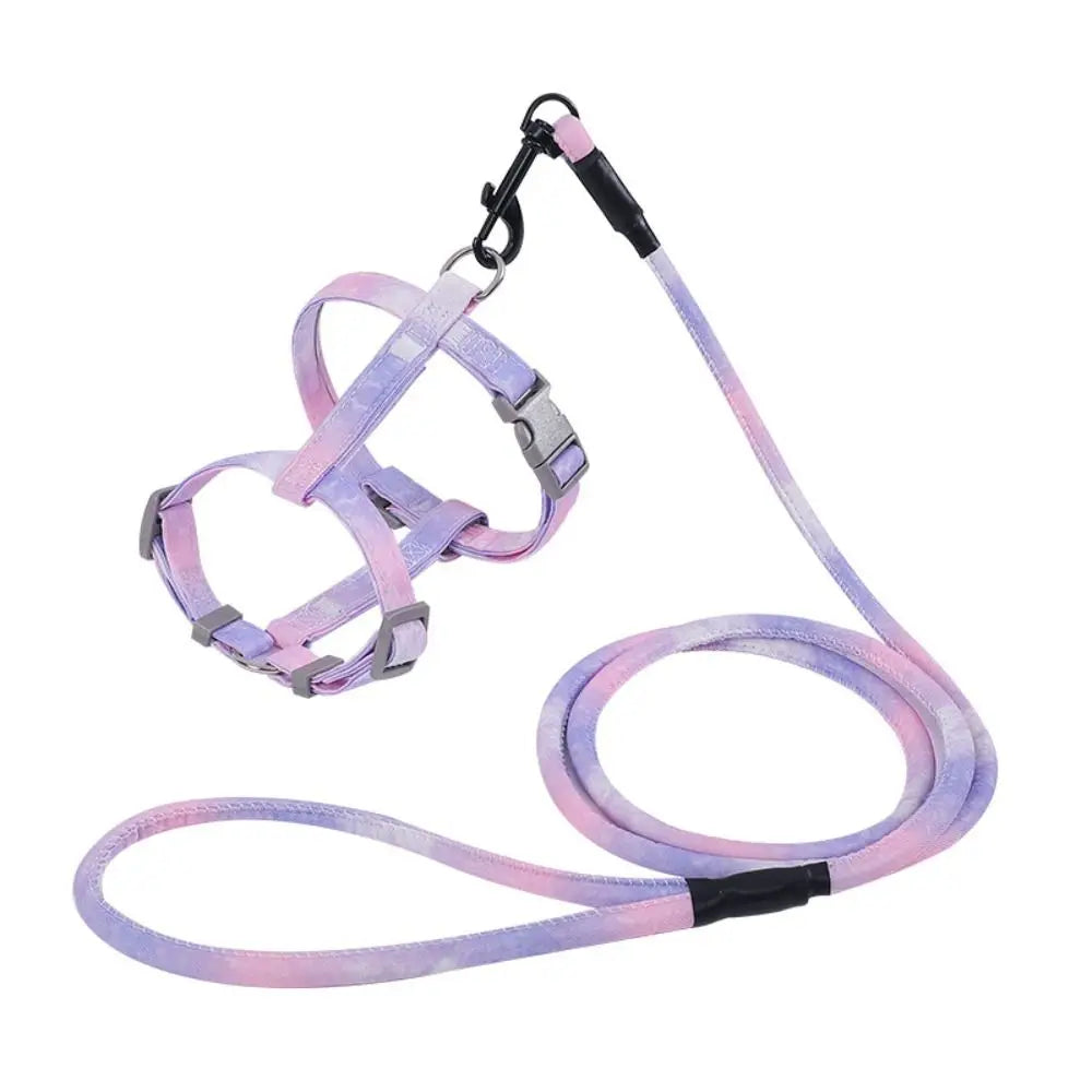 Pet Supplies Adjustable Cat Harness and Leash Set Gradient Escape Proof Pet Harness Soft Lightweight Kitten Strap Collar Travel