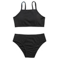 Children Two Piece Bathing Suit 8-15 Years Swimsuit For Girls Summer Bikini Set Solid Color Tops And Briefs Suit Kids Swimwear