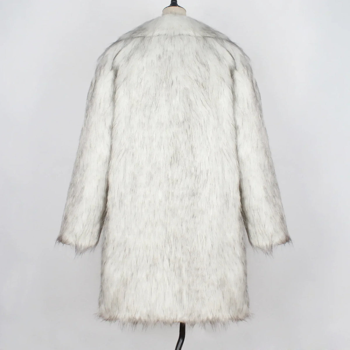 Men's Coat Warm Faux Fur Loose Autumn Winter Brown Long Coats Turn Down Collar Sleeve Men High Waist Maxi Elegant Jacket