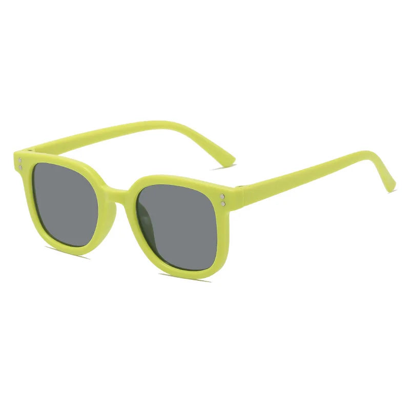 Children'S Colored Sunglasses  Foldable Round Frame Sun Glasses Boys Girls Uv400 Ultraviolet Eyepiece For Ages 2-8 Years Kids