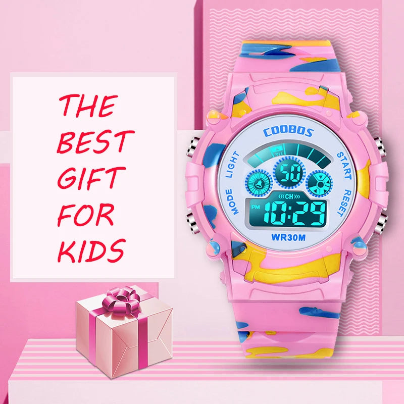 Kids Digital Watch Waterproof Luminous Led Children's Watch Sports Camouflage Watches for Boys Girls Student Clock Montre Enfant