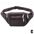 Men's Waist Pack Leather Bag Waist Belt Bag Male Leather Fanny Pack Fashion Luxury Small Shoulder Bags For Men