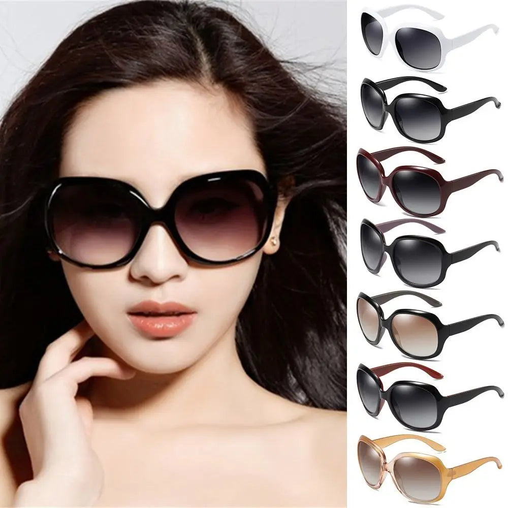 New Shades Sunglasses for Women UV 400 Square Oversized Sunglasses Elliptical Frame Vintage Eyewear for Women & Men