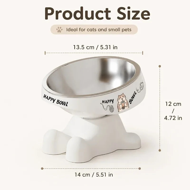 2026 Cute Elevated Pet Feeding Bowl,Elevated Neck Protection Anti-Slip Pet Bowl, Suitable for Medium And Small Dogs Cat Drinking