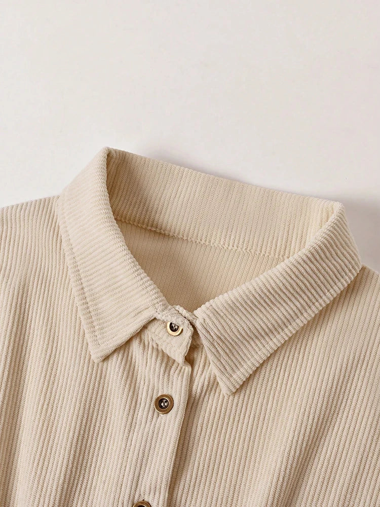 New In Dresses Girl Preppy Style Shirt Dress Solid Long Dresses With Sleeves Elegant Women's Dresses 2025 Woman Clothing