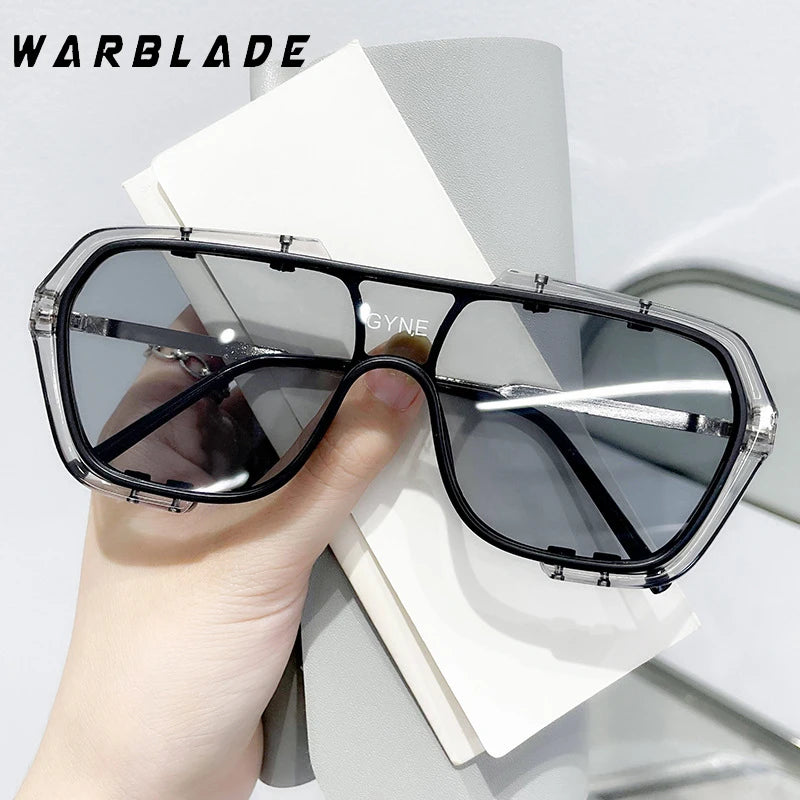 Men Oversized Sunglasses Women Fashion Sun Glasses For Women Brand Designer Vintage Glasses Square Sunglasses Men Metal Eyewear