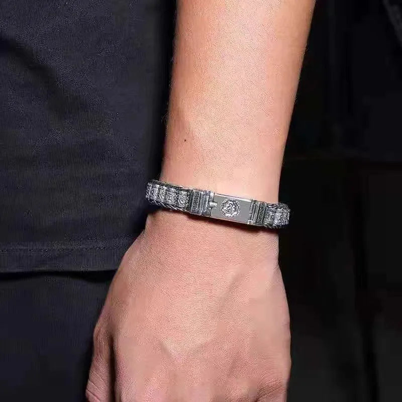 925 Sterling Silver Bracelet Vintage Men Bracelet for Man Women Fashion Simple Engagement Wedding Jewelry Gifts High Quality