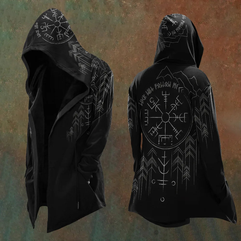 New style hoodie2025Cross-border European and American Style Men's Hoodie Cardigan Tough Guy No Zipper Printed Halloween Hooded