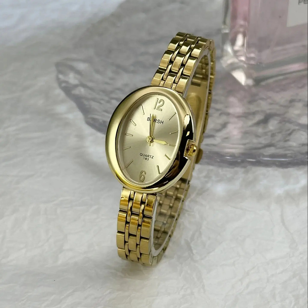 Ladies' Watches High-end Light Luxury Wristwatch Pigeon Egg Oval Dials Quartz Watch Women's