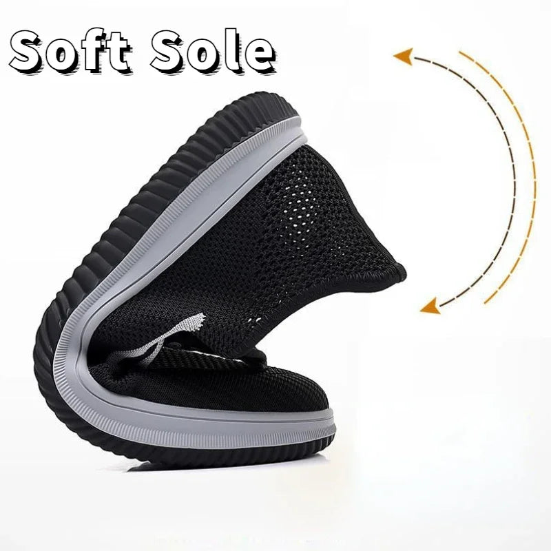 Men's Loafers Mesh Breathable Sneakers Non-Slip Casual Shoes for Men Comfortable Slip-on Walking Shoes Fashion Men Driving Shoes