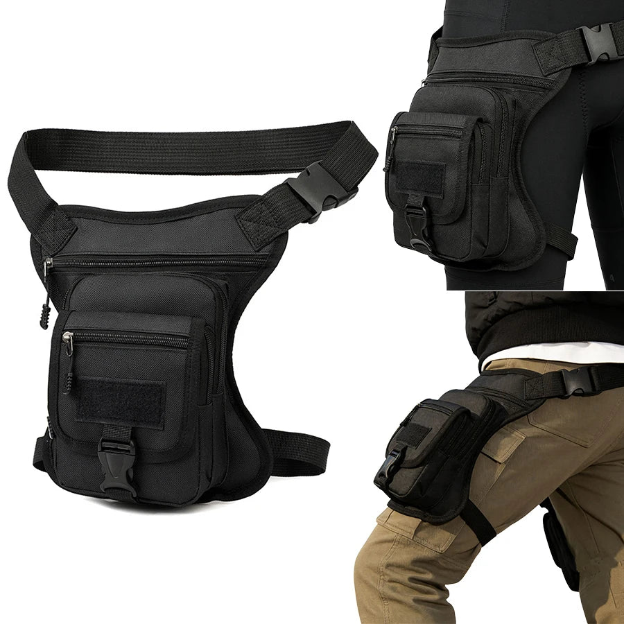 Motorcycle Thigh Bag for Men Women - Drop Leg Bag with Adjustable Strap,Thigh Pack for Riding, Outdoor Sports, and Travel