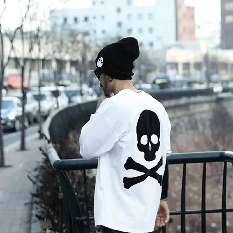 Autumn And Winter Women Cotton Wool Hat Personality Skeleton Knitting Hats Men And Women Keep Warm Hip-hop Skull Cap