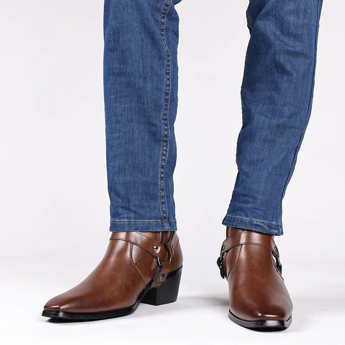 Shoes for Men High Quality Western Boots 2026 Fashion Chelsea Boots Luxury Men Cowboy Boots Designeer Wedding Office Dress Shoes