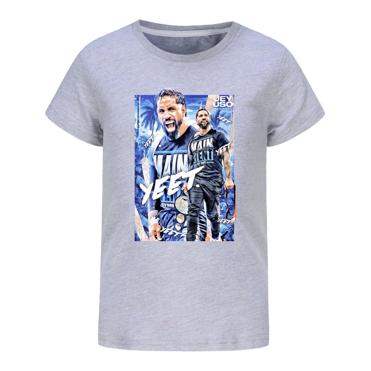 kids T-shirts  Summer Wrestler Jey Uso Short Sleeve Clothes Cartoon Tshirt The Rise of Red Costume Children Birthday Tops3952