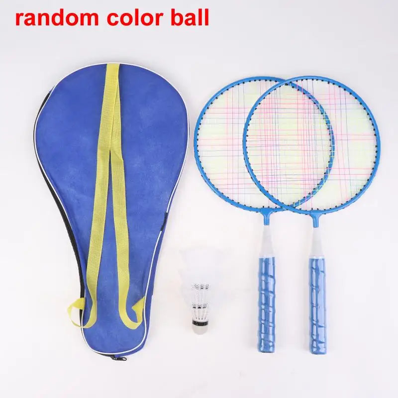 Toy Double Racquet Set Comes With Carrying Backpack Kids Sports Equipment Children Lightweight Badminton Rackets Family Game