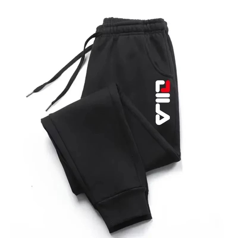 Autumn Winter Men's Joggers Drawstring Casual Pants Fleece Sweatpants Workout Running Gym Fitness Sports Trousers