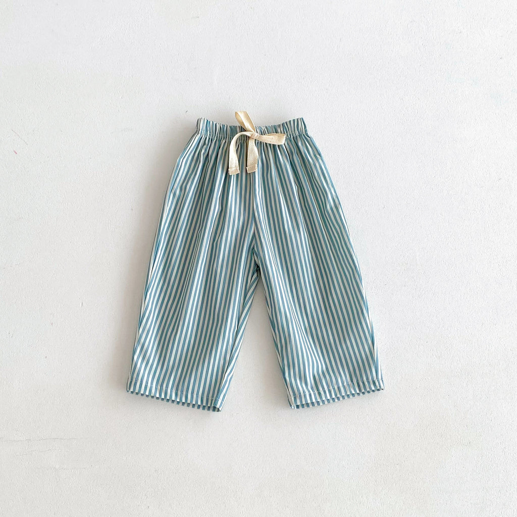 1-6 Age Children's Clothes Summer Striped Casual Trousers Korean Style Fashion Kids Harem Pants Toddler Costume Girl Boy Pant