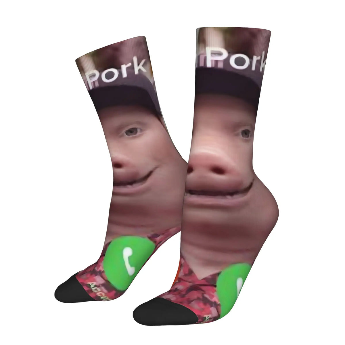 Funny Sock John Pork john pork is calling 8 Hip Hop Quality Pattern Printed Men Crew Socks Novelty Men's Socks