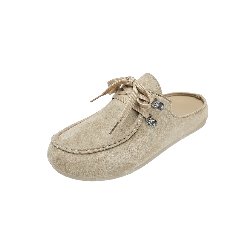 2026 Men Exclusive Loafers British Retro Mule Shoes Flat Sole Comfortable Non Slip Vulcanized Shoes Street Casual Walking Shoes