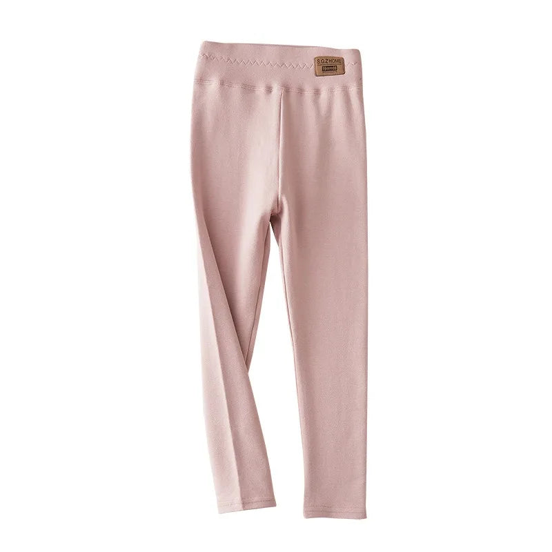 Kids Girl Leggings High Waist Elastic Cotton Kids Leggings Solid Girls Skinny Pants Comfortable Wearable Kids Trousers Clothing