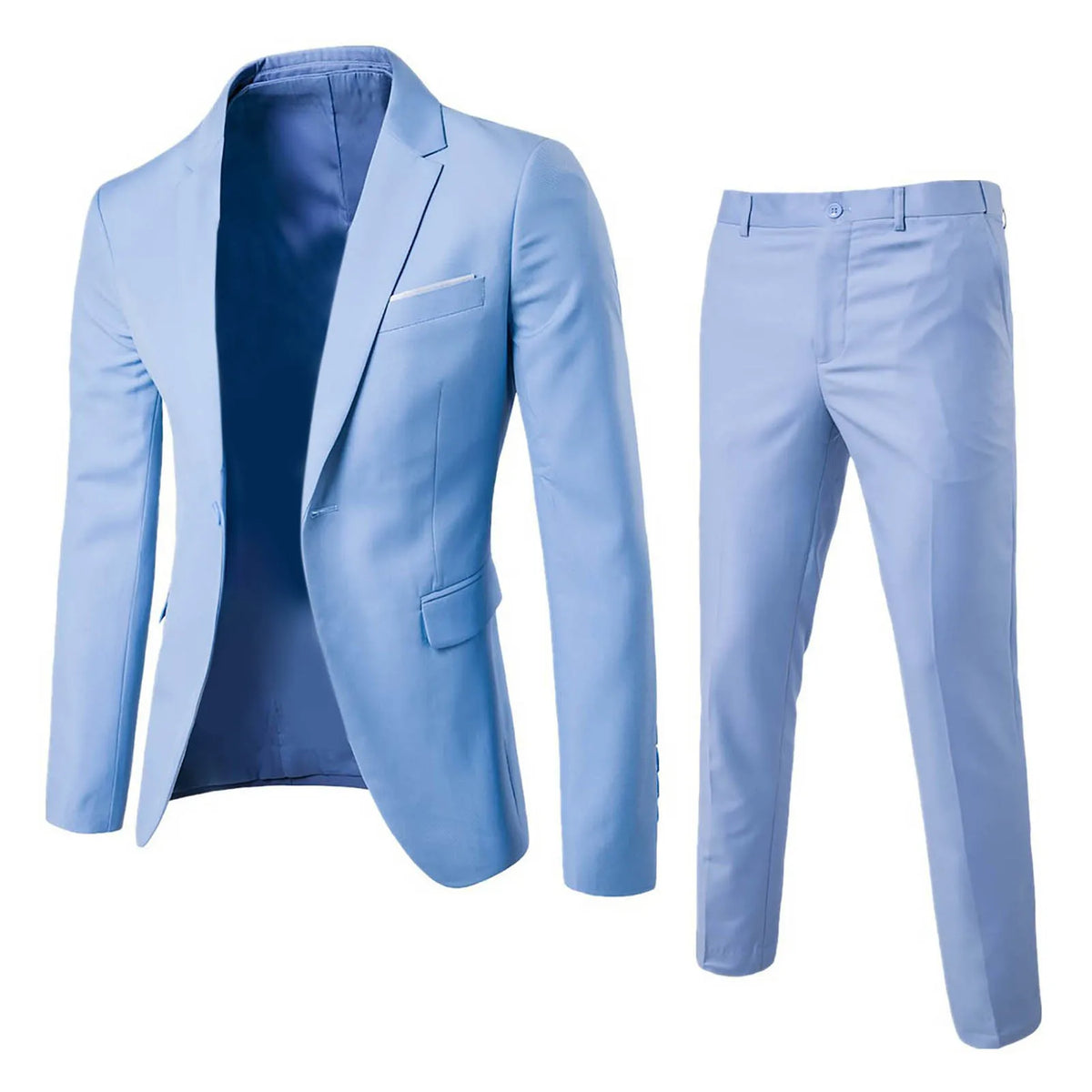 Luxury 2 piece men s wedding suit fashion men s slim solid color business office suit sets large size men pants